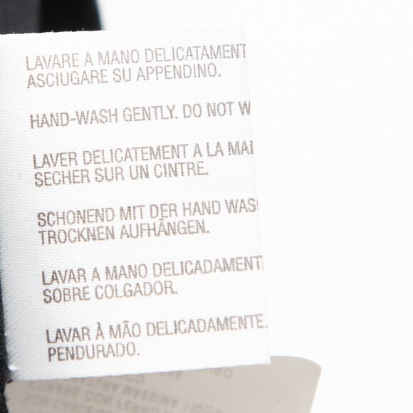 MaxMara Asymmetric Twist Neck Blouse Quarter Sleeve Tee Shirt Black Size Medium - Picture 6 of 7